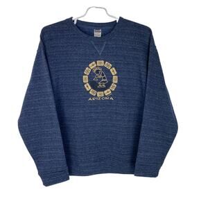 Angderson Arizona Blue Cotton Blend Long Sleeve Womens Large Sweatshirt